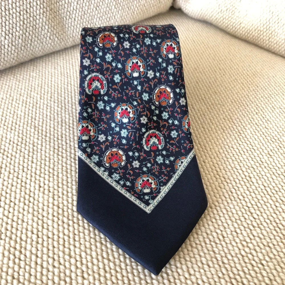 Mario Valentino Floral Men's Tie Silk